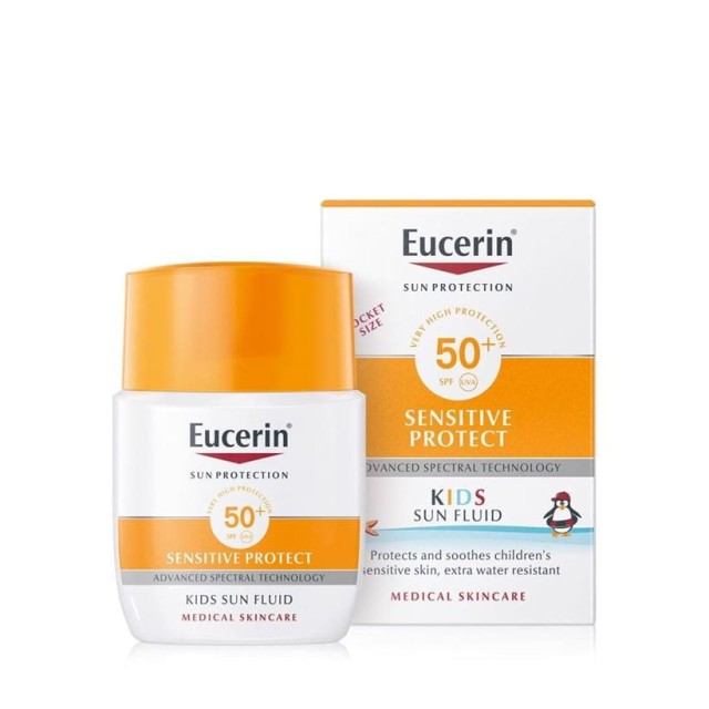 EUCERIN FLUID ZA ZAŠTITU OSETLJIVE DEČJE KOŽE OD SUNCA SPF 50+ - Online Apoteka EUCERIN FLUID ZA ZAŠTITU OSETLJIVE DEČJE KOŽE OD SUNCA SPF 50+